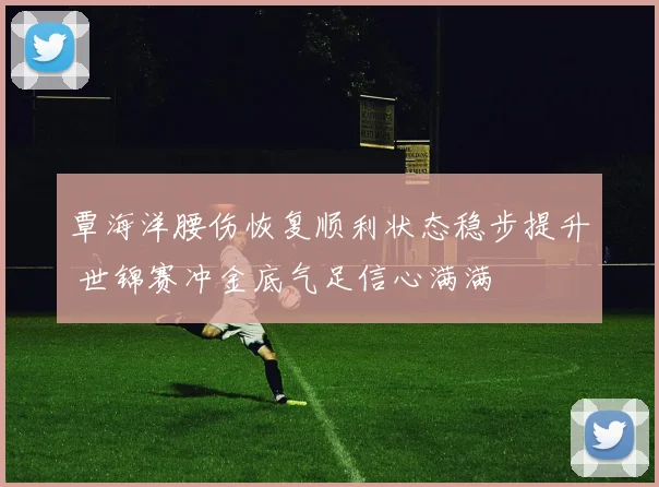 覃海洋腰伤恢复顺利状态稳步提升 世锦赛冲金底气足信心满满